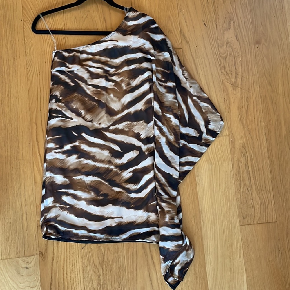 Asymmetrical Animal Print dress